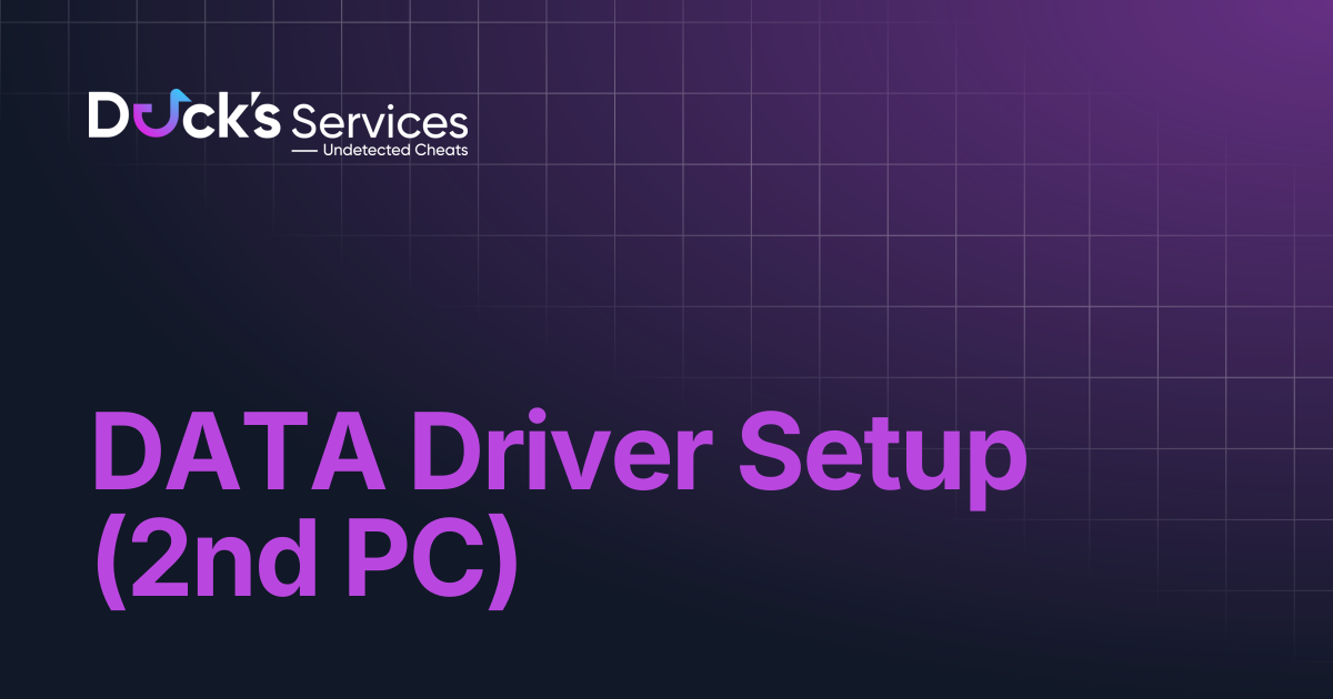 DATA Driver Setup (2nd PC) | DMA Hardware Docs | Docs