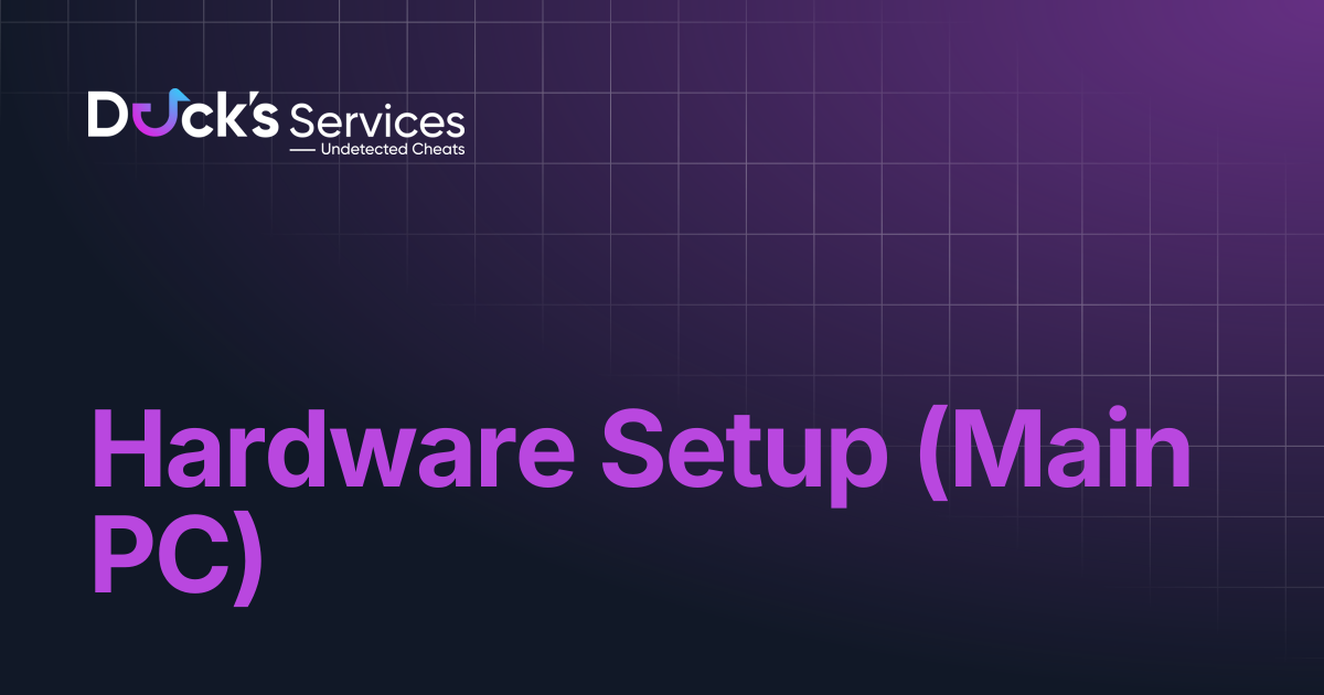 Hardware Setup (Main PC) | DMA Hardware Docs | Docs