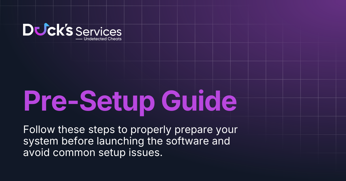 Pre-Setup Guide | Docs