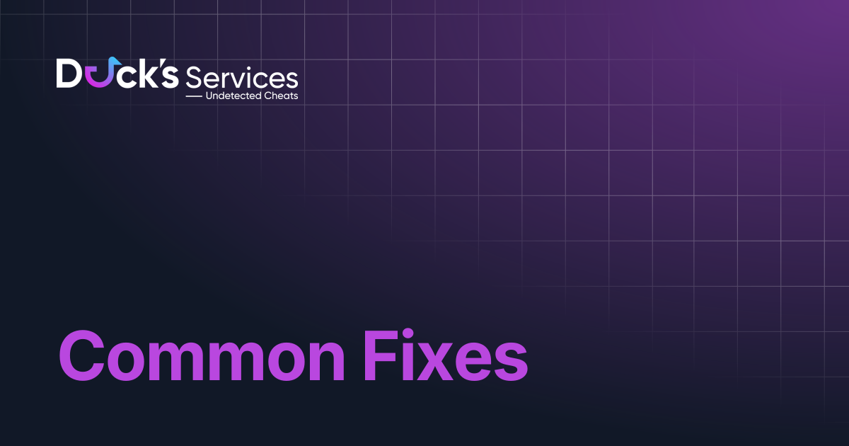 Common Fixes | Docs